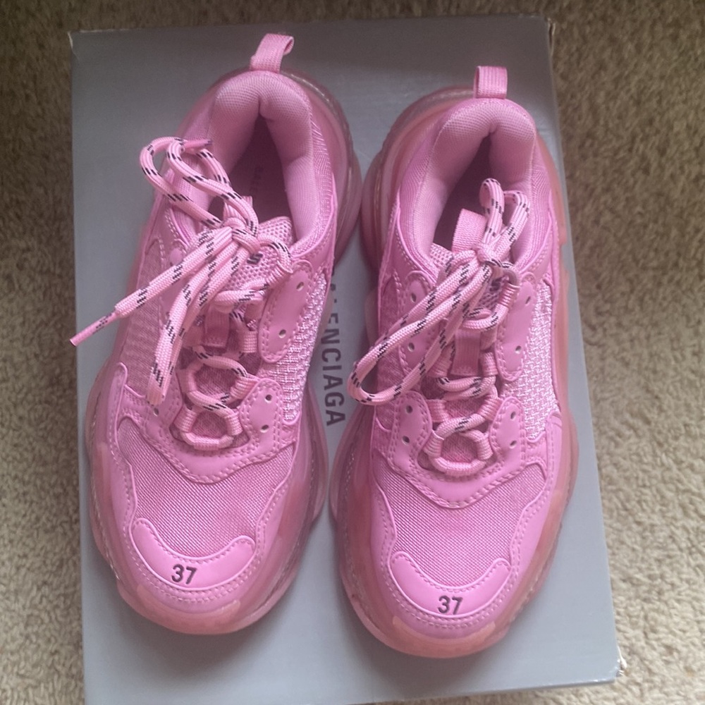 Balenciaga Pink Triple S Clear Sole